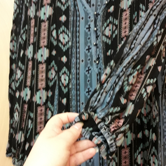 Anthro Holding Horses blue western boho dress M - Picture 8 of 15